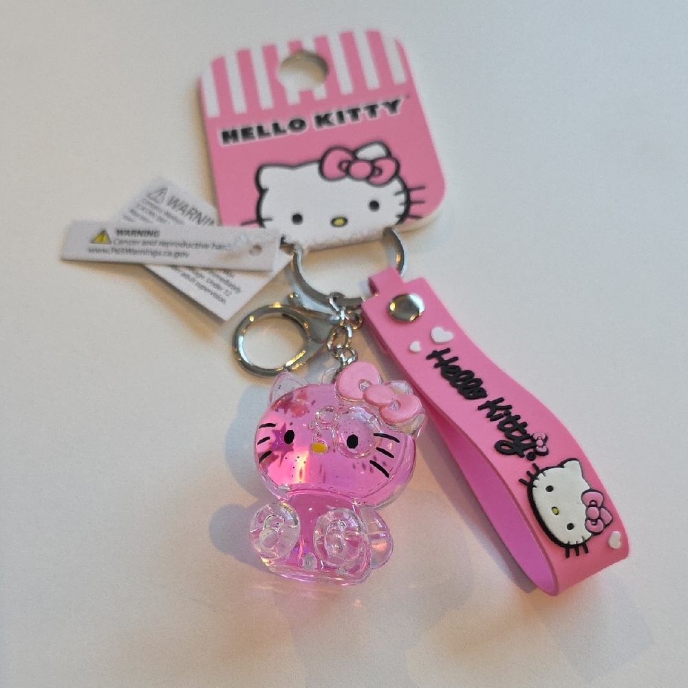Hello Kitty Wristlet Keychain Pink
